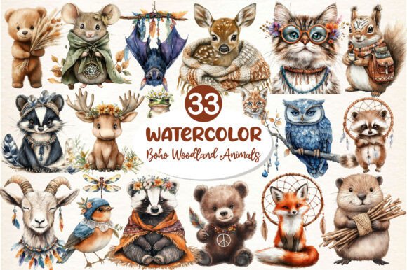 Download Sweet Boho Woodland Creatures Animals - Woodland creatures Collection