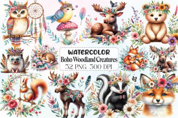 Download Sweet Boho Woodland Creatures Animals - Woodland creatures Collection